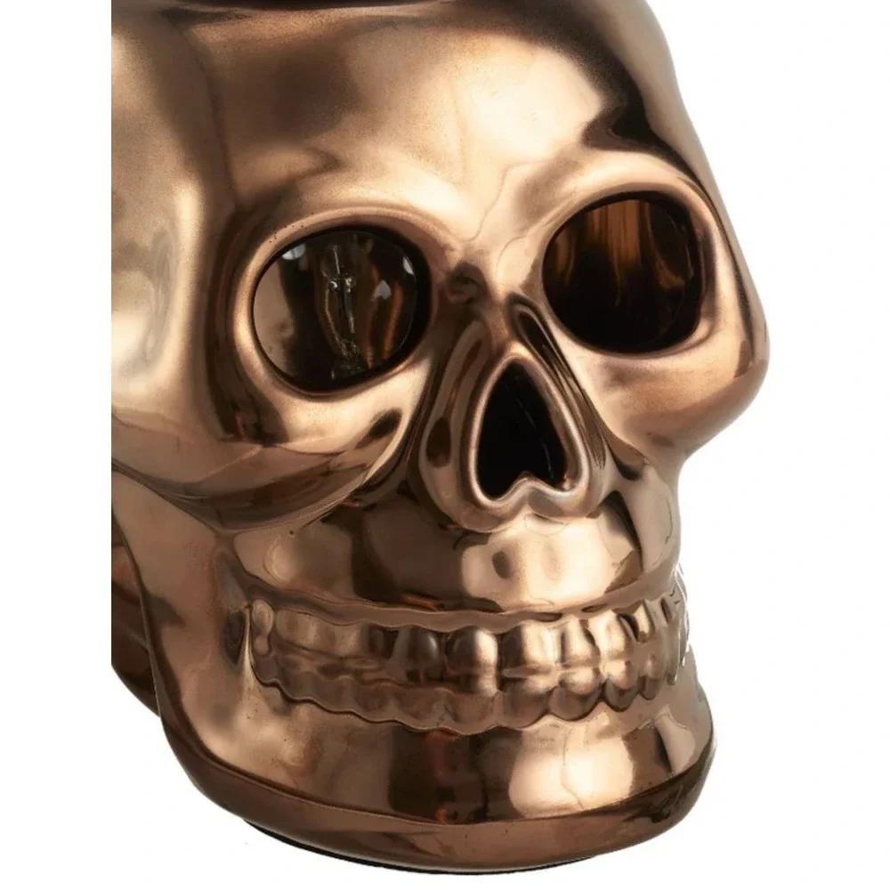Halloween Gothic Skeleton Skull Candle Wax Warmer‎ Lamp -missing Top Plate